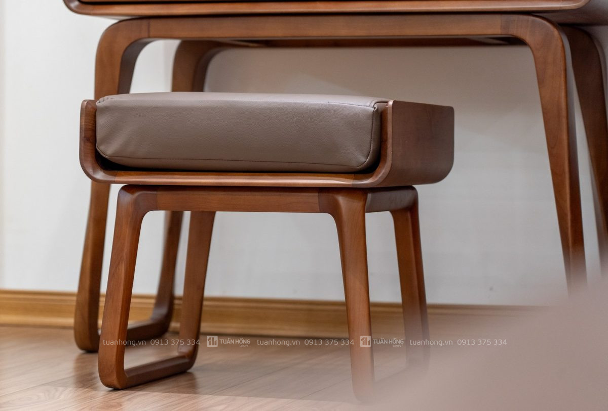 Bàn trang điểm gỗ tự nhiên Home Carpenter 03 – thiết kế nhỏ gọn, hiện đại, gương lớn, ngăn kéo tiện dụng
