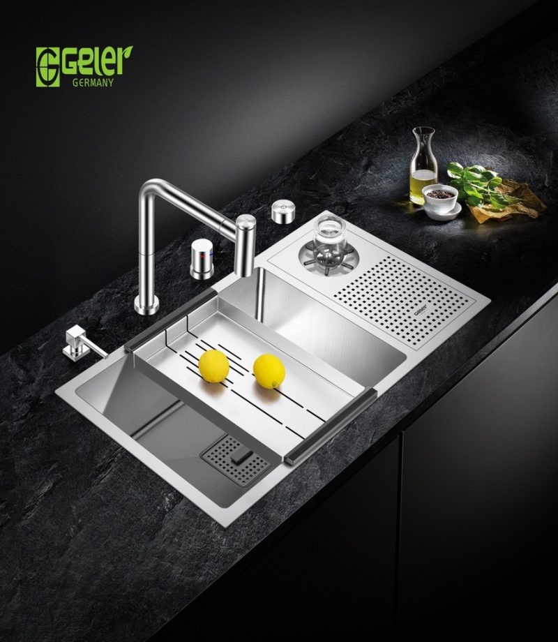 Chậu rửa bát Geler GL-7643 là giải pháp tối ưu cho căn bếp thông minh nhờ thiết kế tích hợp nhiều tính năng tiện lợi