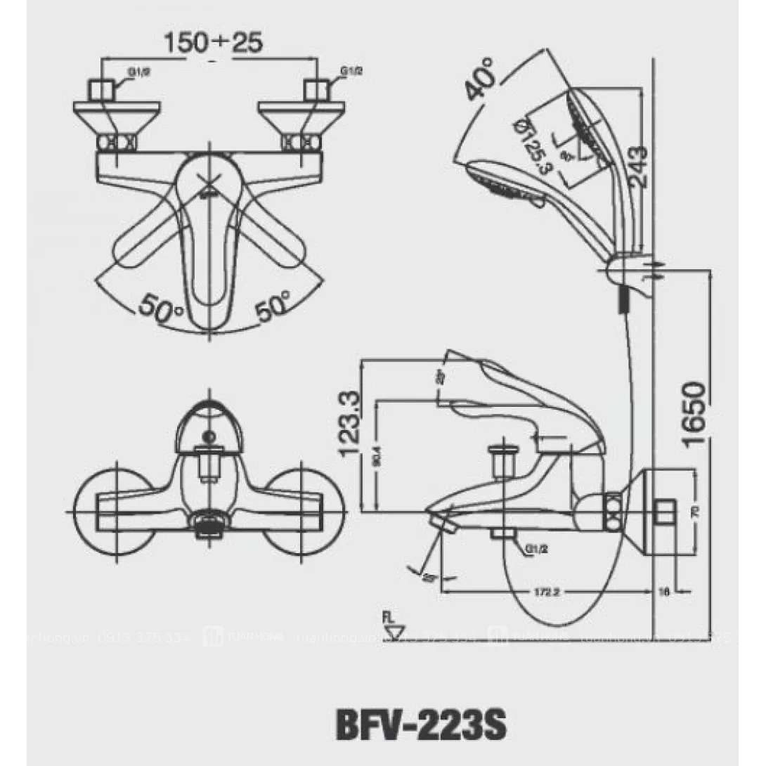 Sen tắm nóng lạnh BFV-2223S - Ảnh 2
