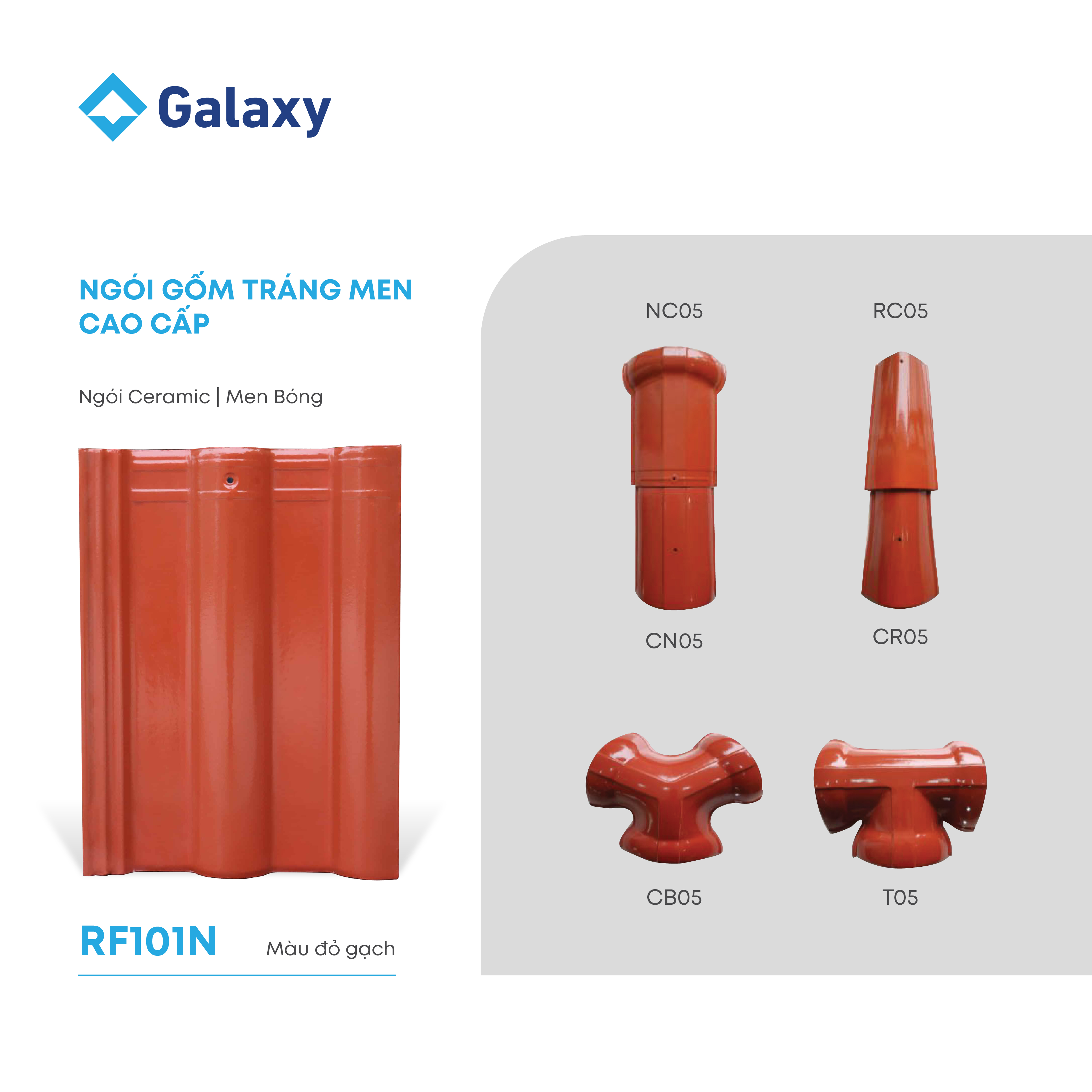 Ngói lợp gốm trắng men RF101