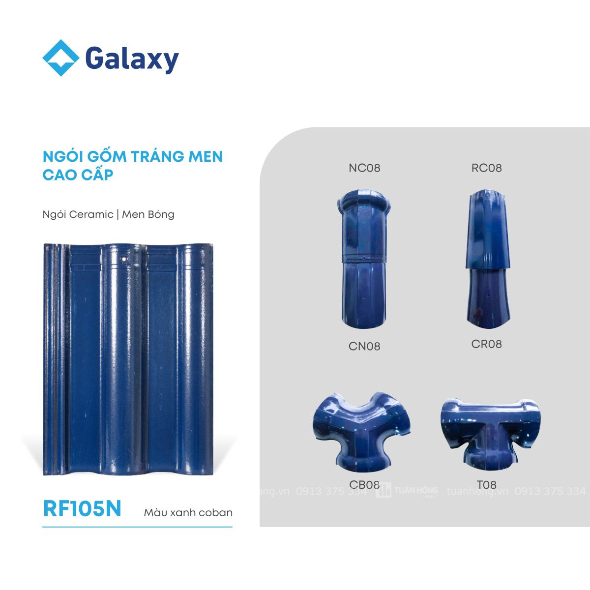 Ngói lợp gốm tráng men RF105