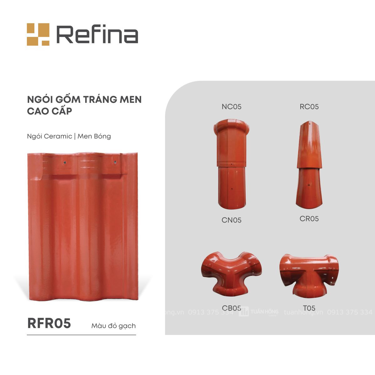 Ngói lợp gốm tráng men RFR05