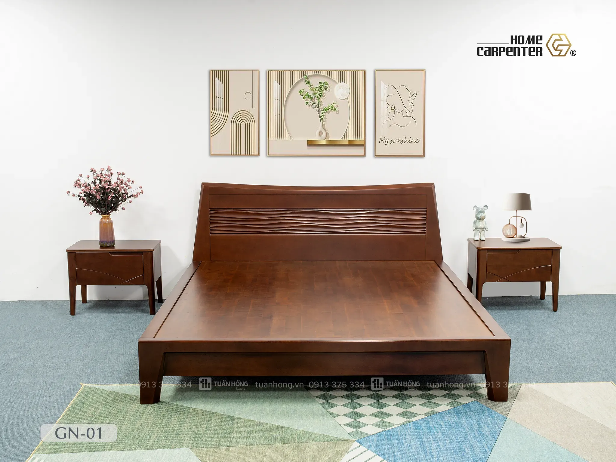 Giường Ngủ Gỗ Tự Nhiên Home Carpenter GN - 01 - Ảnh 3