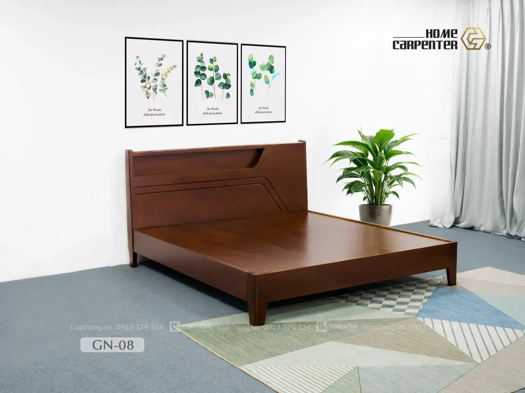 Giường ngủ gỗ tự nhiên Home Carpenter GN-06