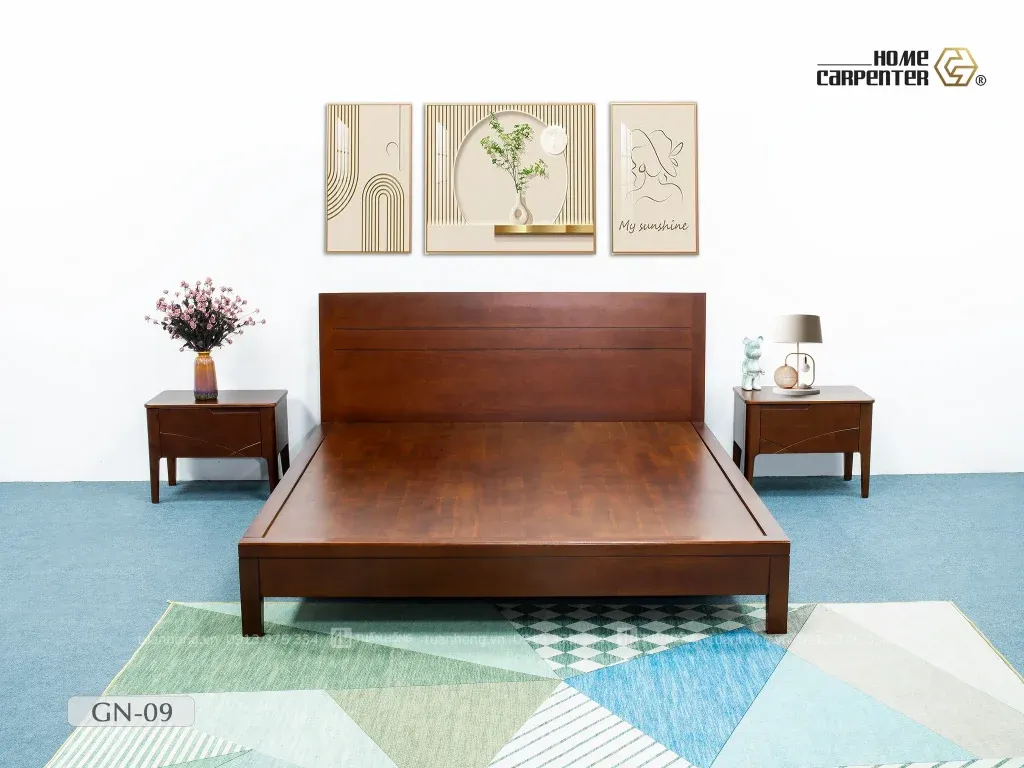 Giường ngủ gỗ tự nhiên Home Carpenter GN-09