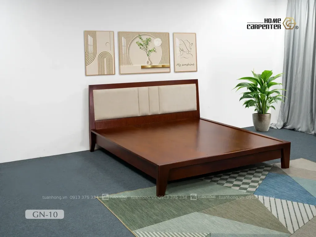 Giường ngủ gỗ tự nhiên Home Carpenter GN-10 Giường ngủ gỗ tự nhiên Home Carpenter GN-10