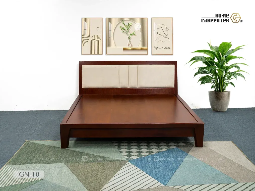 Giường ngủ gỗ tự nhiên Home Carpenter GN-10