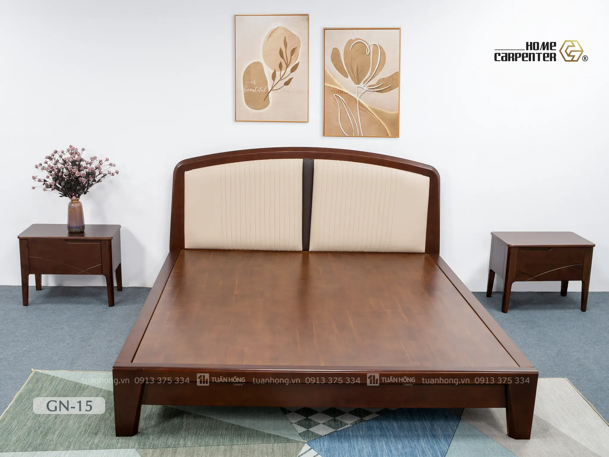 Giường ngủ gỗ tự nhiên Home Carpenter GN-15 - Ảnh 5