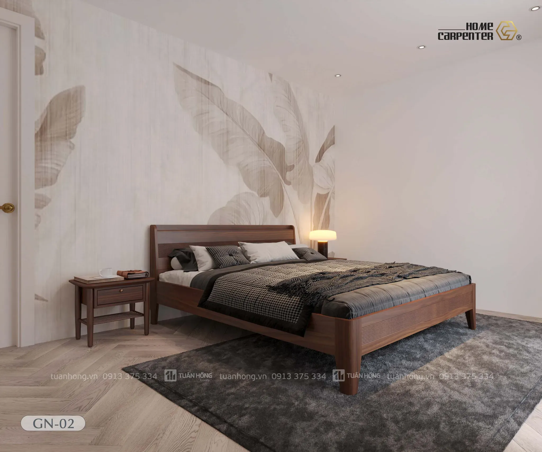 Giường Ngủ Gỗ Tự Nhiên Home Carpenter GN - 02 - Ảnh 8