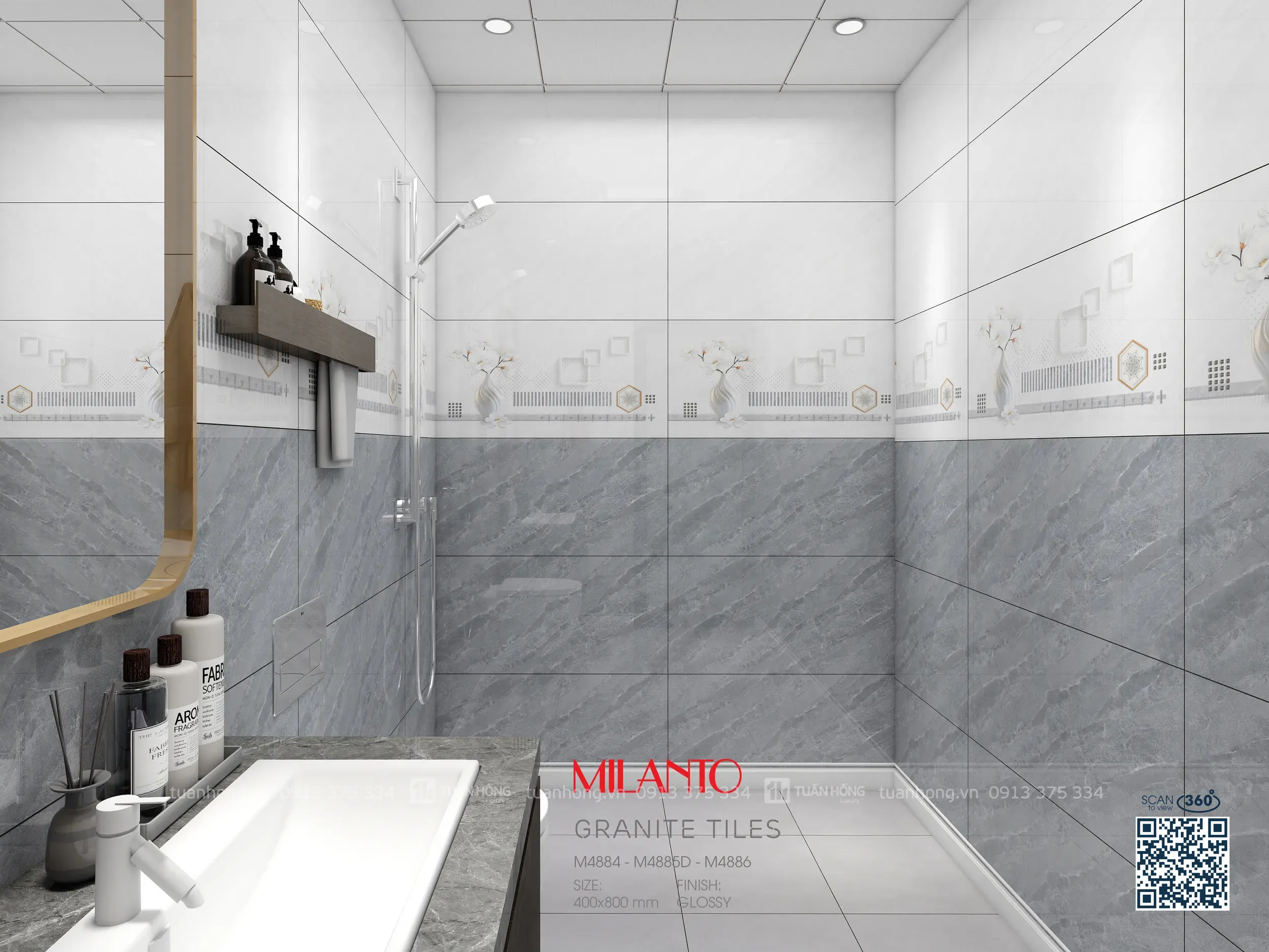 Bộ gạch ốp tường M4884 – M4885D – M4886 - Ảnh 6