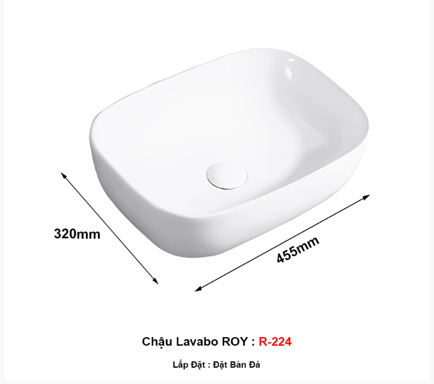 Chậu Lavabo ROY R-224