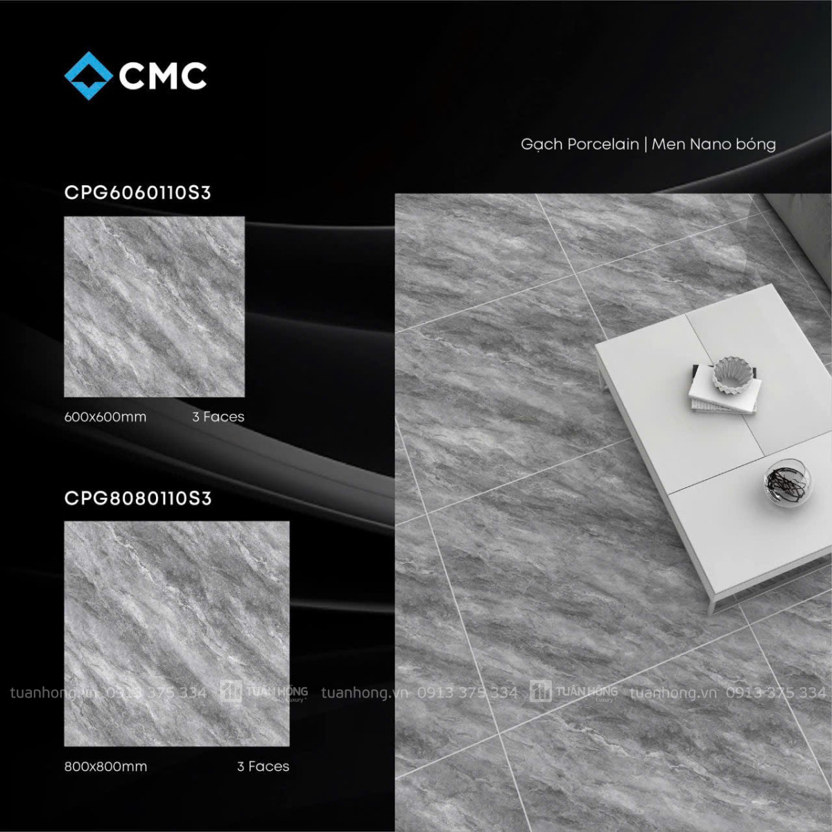 Gạch lát nền CPG8080110S3 / CPG6060110S3