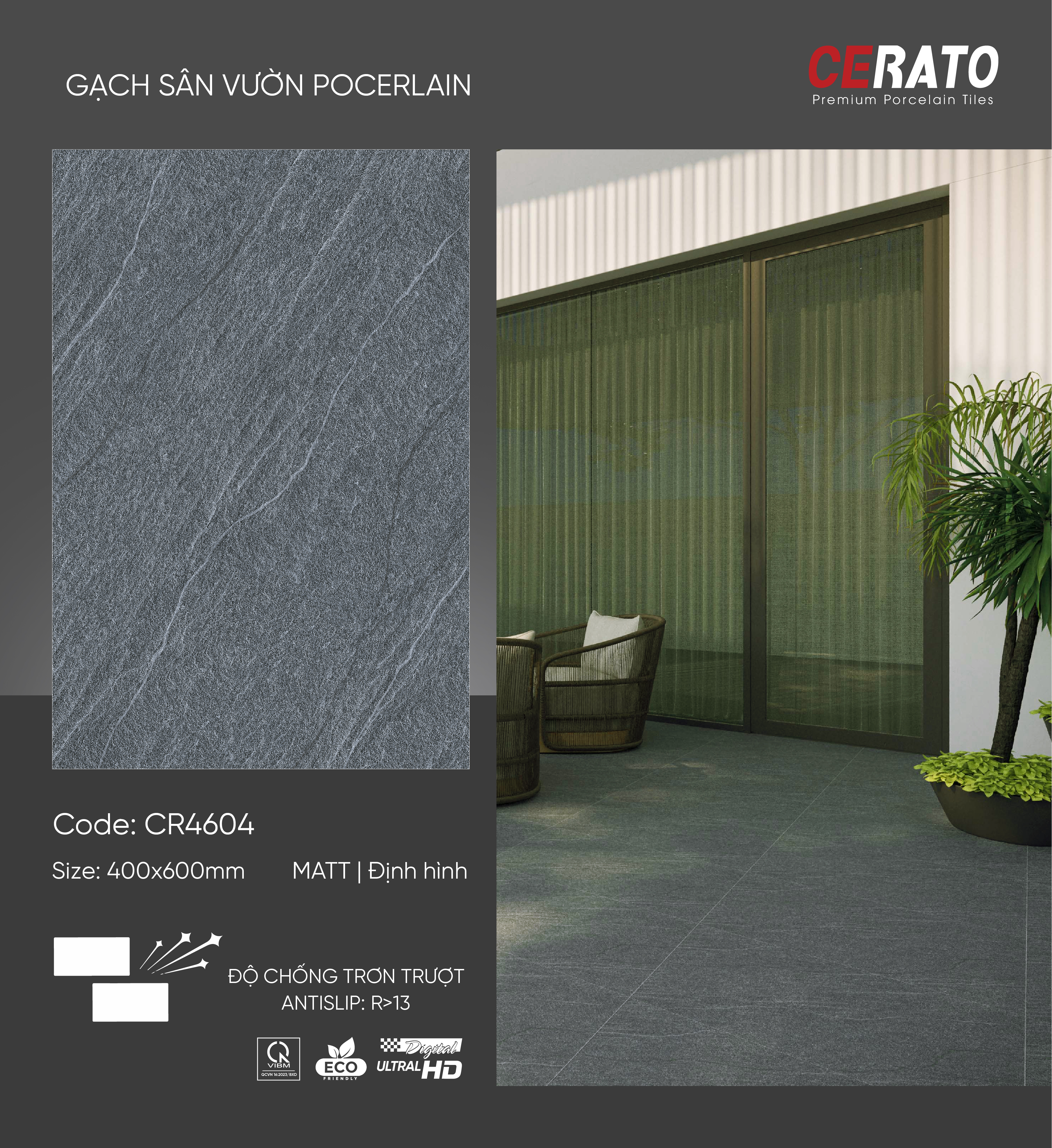 Gạch sân vườn CR4604